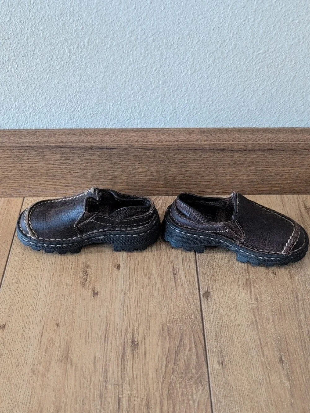 Smart Fit Kids Dark Brown Leather Moccasin Clogs